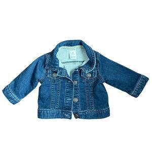 Carter’s Jean Jacket Medium Blue Denim Button Up Baby Girl or Boy Unisex 3M